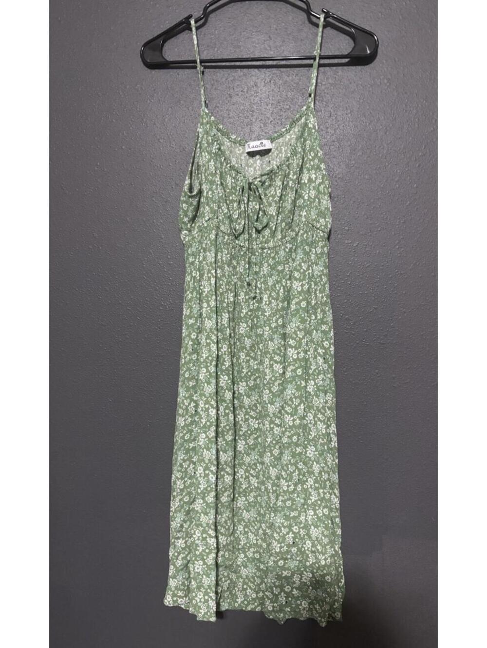 Maacie Green Sun Dress Size Large Green